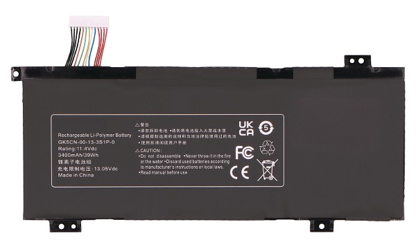 Erazer X15807 (GK5CP0Z) Battery (3 Cells)