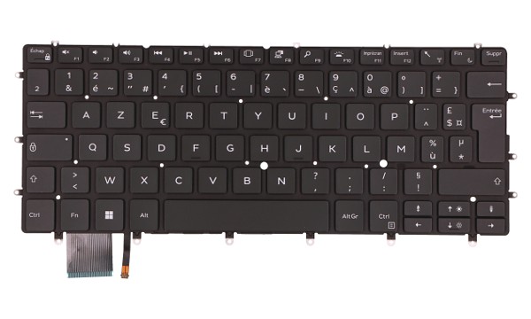 K2NCP FRENCH Backlit Keyboard BLACK